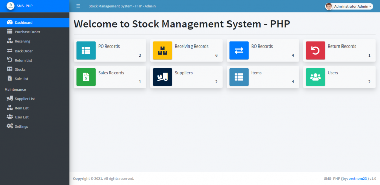 Inventory / Stock Management System